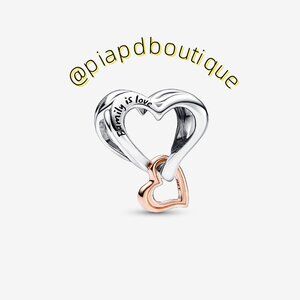 Pandora Two-tone Openwork Infinity Heart Charm
